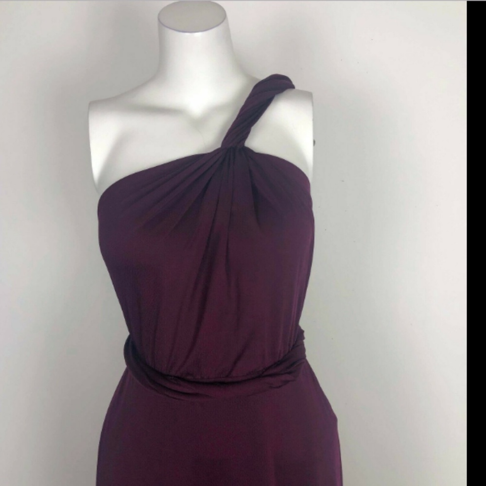 Lulu's One Shoulder Grecian Long Maxi Dress Purple - Picture 3 of 7